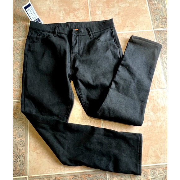 Senweize warm‎ Lined Black Jeans Men Size 29